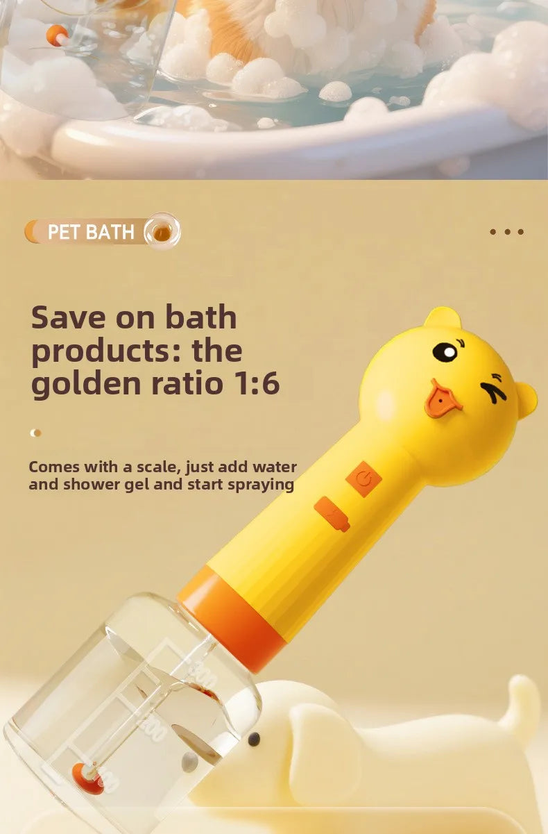 Pet Automatic Foam Dispenser 1:6 Dilution Scale Cat Dog Bath Bubble Maker One Touch Foaming Machine Pet Grooming Bath Supplies