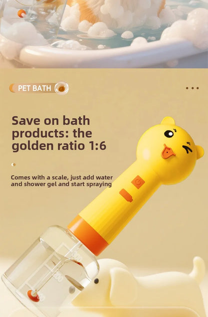 Pet Automatic Foam Dispenser 1:6 Dilution Scale Cat Dog Bath Bubble Maker One Touch Foaming Machine Pet Grooming Bath Supplies