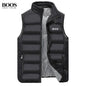 Men's Embroidery Brand High Quality Warm Vest Vest, Autumn and Winter Luxury Fashion Brand, Sleeveless Outdoor Windproof Jacket