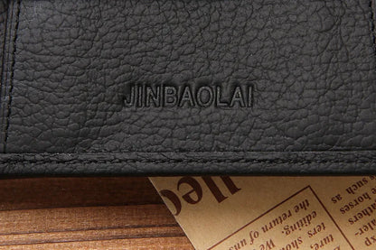 100% Genuine Leather Men Wallets Premium Product Real Cowhide Wallets for Man Short Black Walet Portefeuille Homme