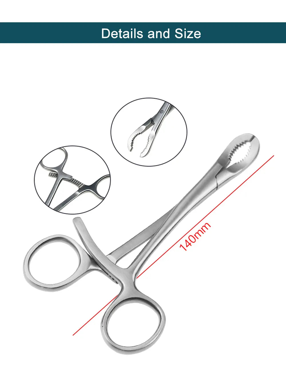 1pcs Phalanges Toothed Reduction Forceps Veterinary orthopedics Instruments