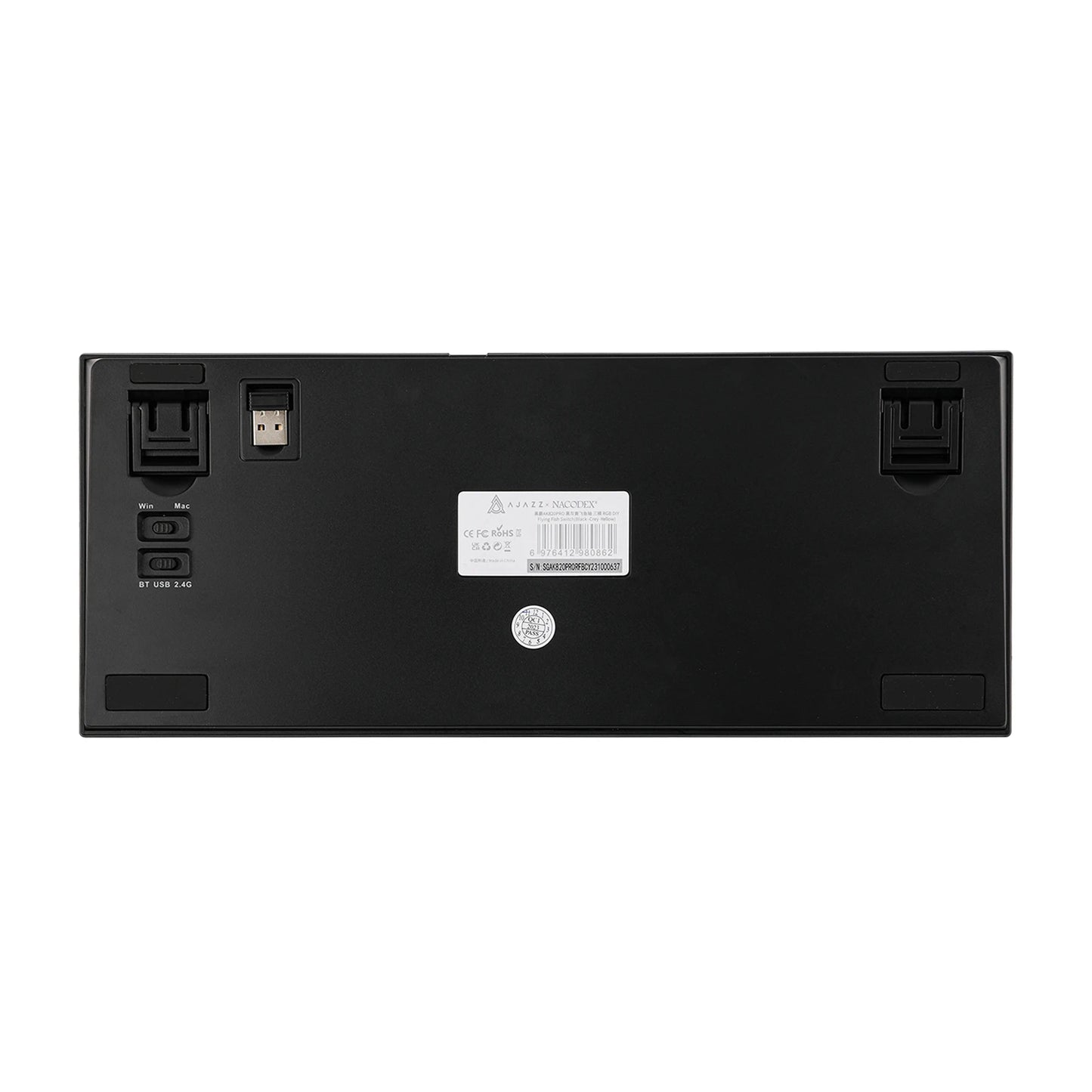 Ajazz AK820 Pro 75% Gasket-mounted Bluetooth 5.1/2.4G Wireless & Wired Mechanical Keyboard with TFT Screen for Gaming