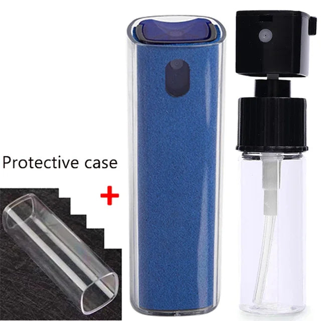 2-IN-1 Screen Dust Removal Microfiber Cloth Wipe Spray Bottle Set Laptop Tablet Mobile Phone Cleaning Tools Portable Cleaner
