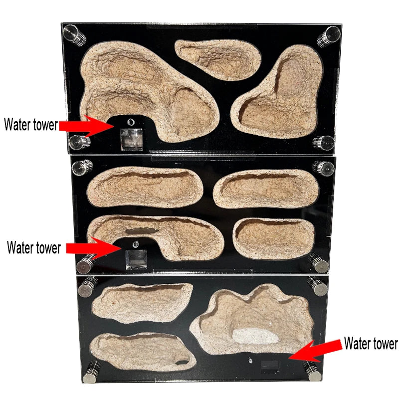Expanded Anthill Ant House Acrylic Ant Kennel Insect Box Concrete Ant Farm Intelligent Temperature Control Ants Nest Spliceable