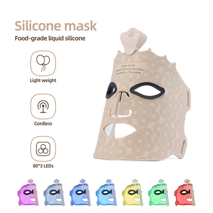 7 Colors Silicone LED Mask Face Photon Skin Rejuvenation Flexible Soft Facial Beauty Mask Skin Care Repair Skin Brightening