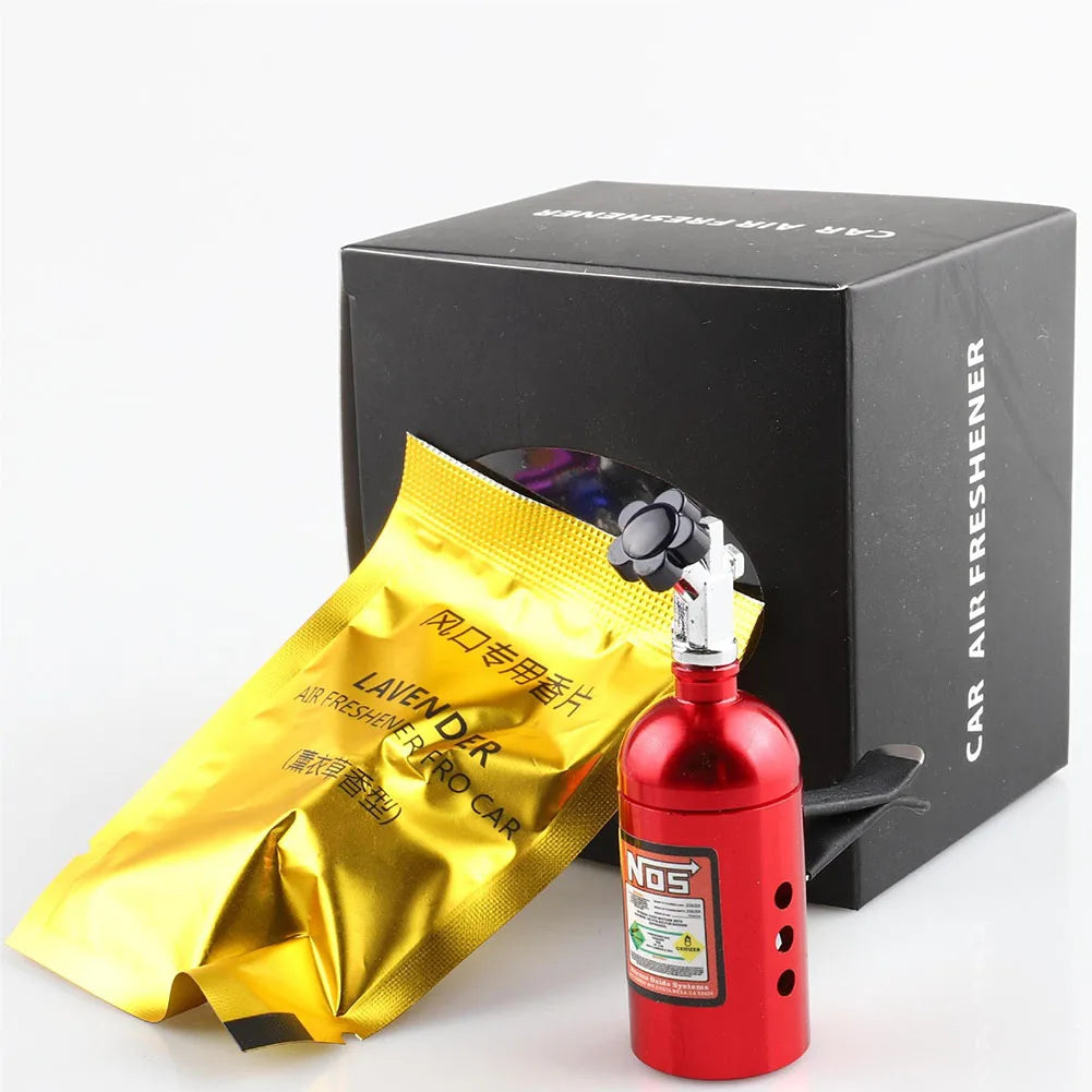 Car Air Freshener NOS Nitrogen Bottle Air Vent Aromatherapy Auto Aroma Outle Perfume Flavoring Fragrances Accessories