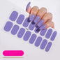 16Tips French Semi-Cured Gel Nail Wraps Sticker Pure Color Full Cover UV Gel Nail Polish Wraps Long-Lasting Nail Extension Decal