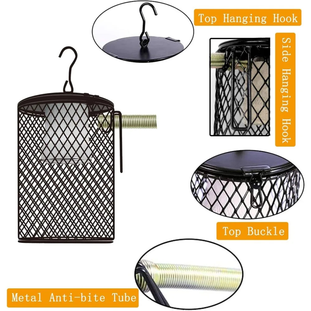 Reptile Lampshade and Holder, Basking Light, Amphibians Pets Health Products, Perfect for Terrariums