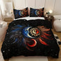 Boho Sun And Moon Duvet Cover Set Black White Floral Bedding Set Bohemian Exotic Comforter Covers Queen Bedroom Decor All Season