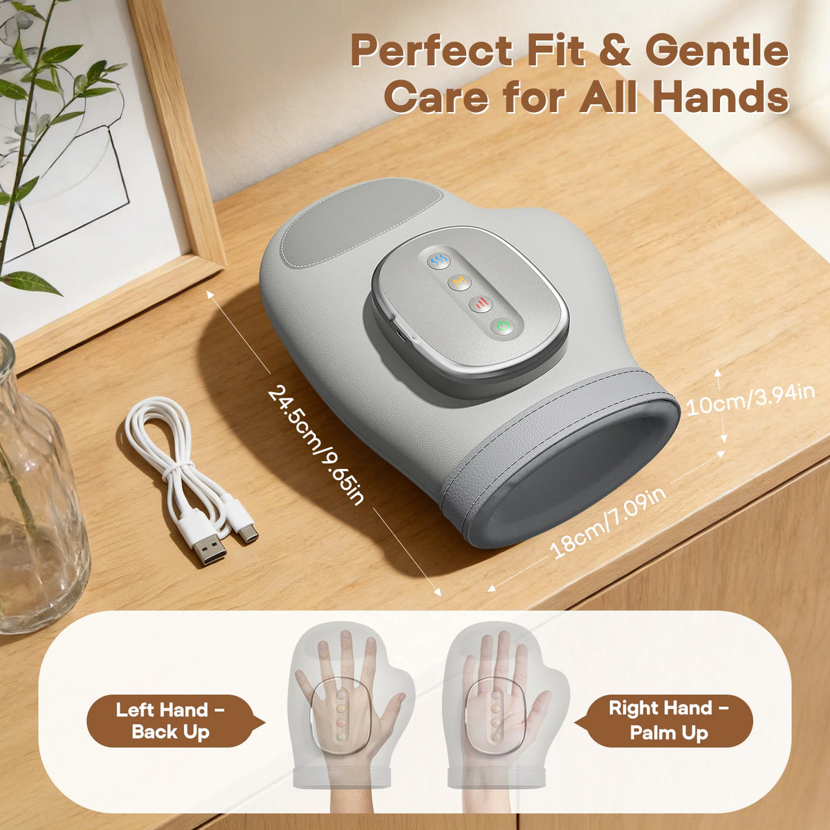 Hand Massager With Airbag Compression Finger Wrist Palm Massage Machine Vibration Glove For Hand Muscle Relax Gift For Men Women