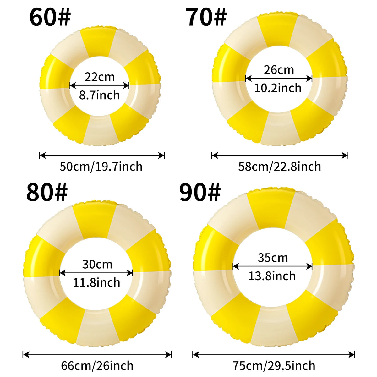 1PC Ins Style Macaron Inflatable Swimming Ring Adult Thickened Pool Float Summer Pool Party Water Toy