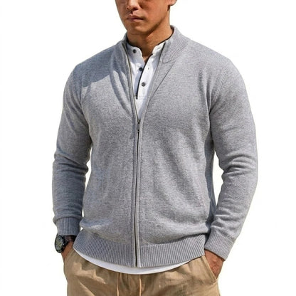 Men's Knit Zipper Sweater Coats Slim Cardigan Long Sleeve Jumper Men's Sweatshirt Autumn Zip Sweatcoats Knitted Sweater Man