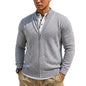 Men's Knit Zipper Sweater Coats Slim Cardigan Long Sleeve Jumper Men's Sweatshirt Autumn Zip Sweatcoats Knitted Sweater Man