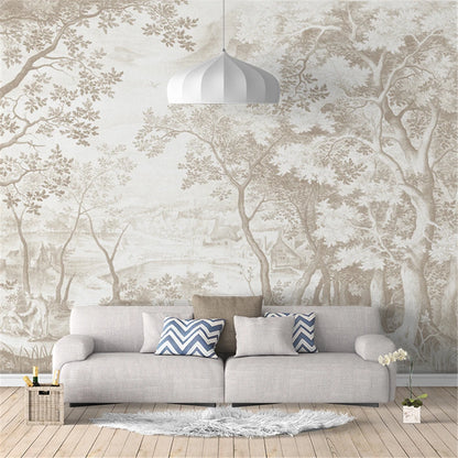 Custom European French Forest Landscape Wallpapers for Living Room Bedroom TV Background stickers 3D Wallpaper for Wall Painting