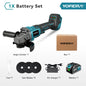 YOFIDRA 125mm Brushless Electric Angle Grinder 20000RPM Wood Metal Cutting Grinding Polishing Power Tool For Makita Battery Pin