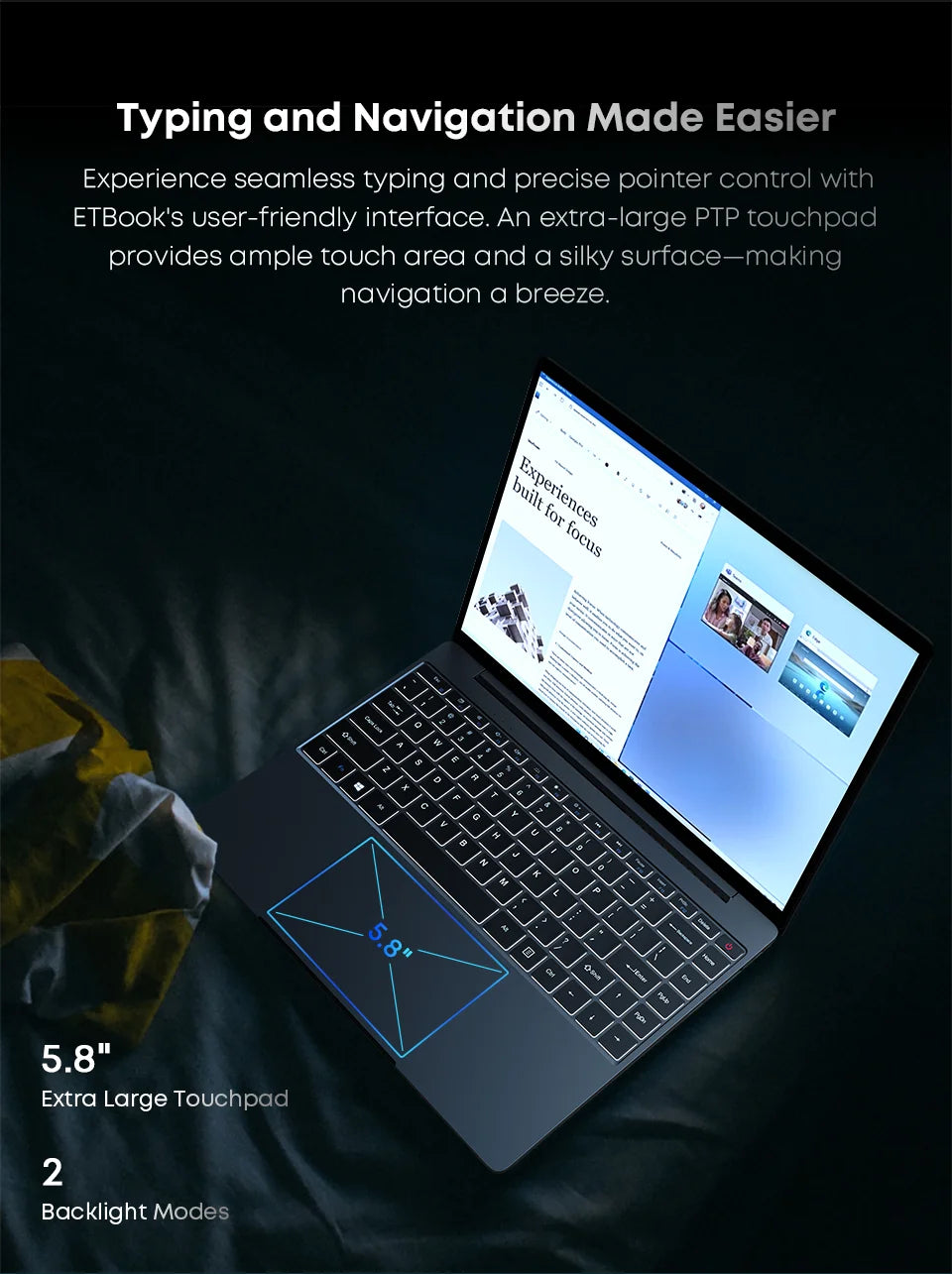 Acer Gadget e10 ETBook Gaming Laptop Intel Core i3-1220P 16GB RAM 512GB SSD Computer 14" 2K IPS ScreenWiFi6 Windows 11 laptops