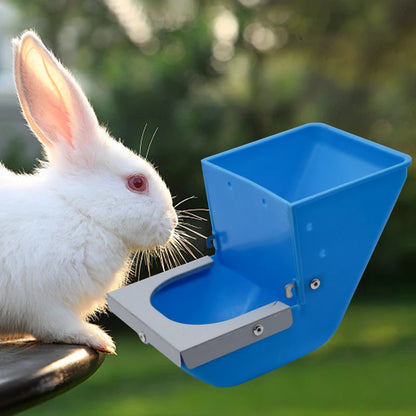 Rabbit Feed Box Hopper Rabbit Cage Rabbit Animal Anti Pickling Feed Trough Rabbits Feeders Food Box Farm Garden Convenient 1PC