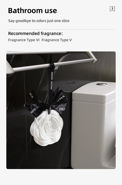 Car Hanging Air Freshener Beautiful White Flower Perfume for Car Styling Aroma Fresh Air Purifier Interior Decorations Ornament