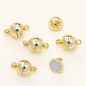 4/6pcs/lot 8*14MM 14K/18K Gold Plated Metal Brass Magnetic Bracelet Clasp Beads for DIY Jewelry Making Findings Accessories