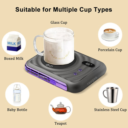 Mug Warmer Electric Cup Warmer Fastest Heating Cup heater with Temperature Display for Coffee Milk Tea Fan Warmer In Winter