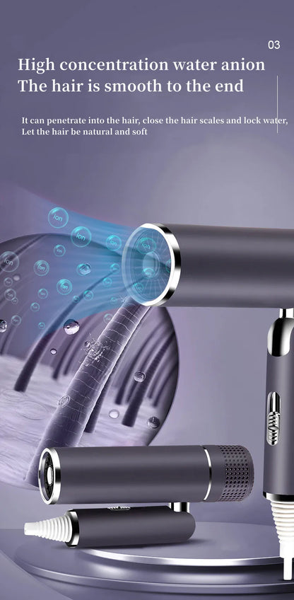 2300W Hair Salon Hair Dryer High Power Strong Wind Speed Dry Blue Light Ion Silent Home Hairdresser Special New Product