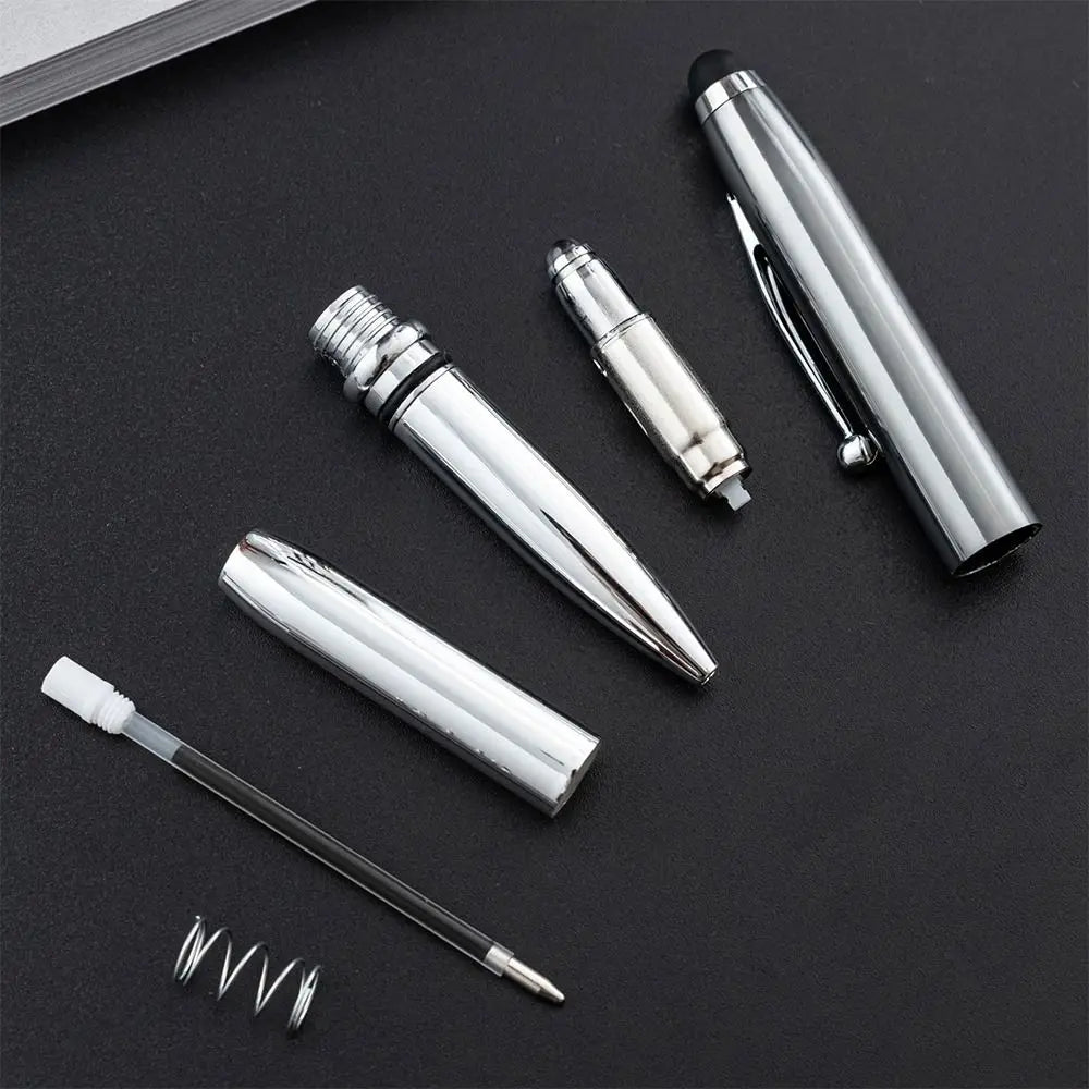 New 3in1 Multi-function Pen Capacitive Pen with LED Light 1.0mm Ballpoint Pen Stationery Screen Touch Gadgets Construction Tools