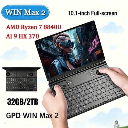 Fierce Ultra GPD 2025 WIN Max 2 Gaming Laptop - 32GB RAM 1TB/2TB SSD AMD 8840U CPU AI9 HX370 Mini PC for High-Performance Comput