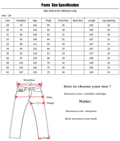 High Waist Denim Jeanse For Men Pants Plus Size 40 42 Fashion Designer Jeans Trousers For Men Street Wear Straight Loose Autumn