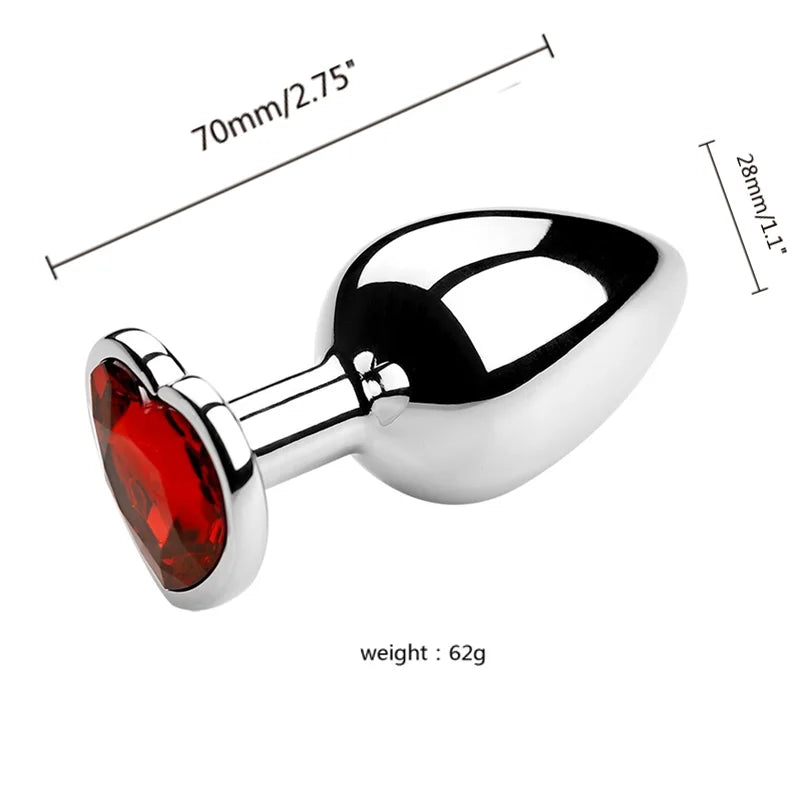 3PCS S/M/L Metal Anal Plug Butt Plug Sex Toy Butt Toy for Women Men Couples Adult Game Masturbator Anal Diamond Sex Shop 18+
