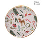 2026 Christmas Party Disposable Tableware Cartoon Bronzing Deer Pattern Plates Cups Santa Claus Napkin Merry Christmas Supplies