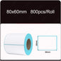 Width 40/50/60/70/80/90/100mm Self-Adhesive Stickers Shipping Thermal Label Barcode SKU Label Price Tag no Carbon Band Required