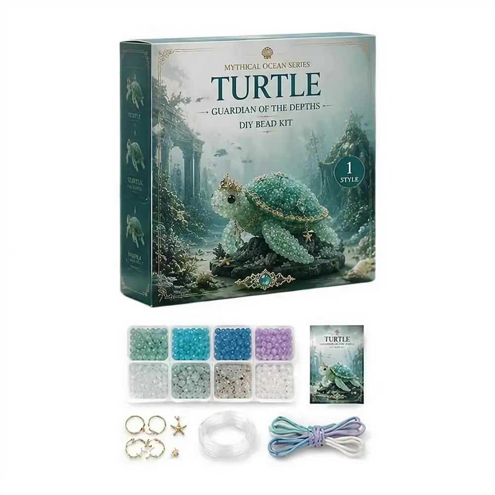 3D Ocean Animals DIY Beaded Craft Kit Beginner Friendly Handmade Marine Animal Bead Making Material Set