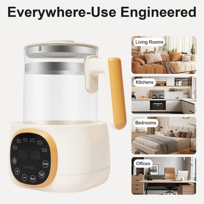 1.3L Baby Bottle Warmer 72H Constant Temperature & 5Min Memory Fast Heating & 45dB Quiet for Milk Formula & Food
