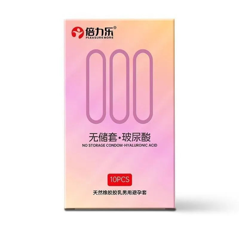 Non-Reservoir Condoms 000 Ultra Thin Hyaluronic Acid Lubricated Safety Condoms Adult Family Planning Products 18+