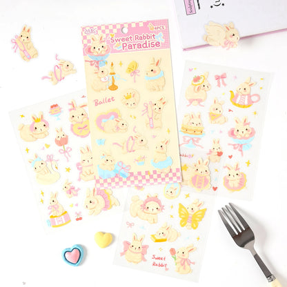 4/16 Pcs Cute Pet Club PET Stickers Pack for Junk Journal DIY Scrapbooking School Supplies Handmade Collage Creative Stationery