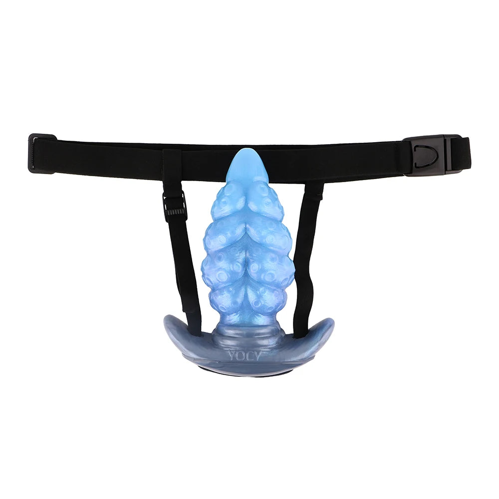 FAAK Silicone Wearable Anal Plug with Large Tail size S M L XL XXL Wireless Control Strapon Vibrator BDSM Flirting Sex Toys