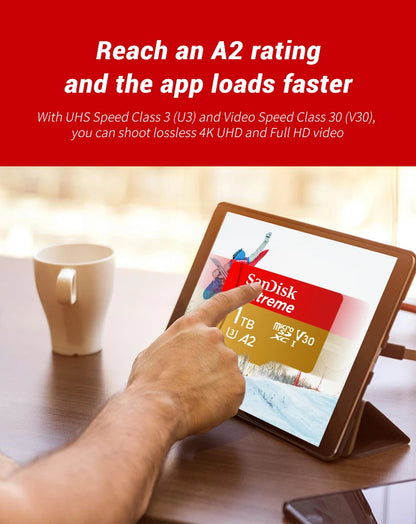 Sandisk Micro SD Card Extreme A2 A1 V30 SDXC Flash 32GB 64GB 128GB 256GB 512GB 1TB MicroSD Card 190MB/s TF Card for Phone Tablet