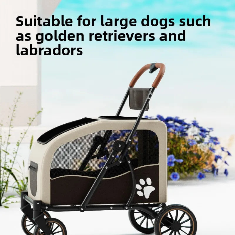 Medium Large Senior Dog Multifunction Pet Stroller Outdoor Travel Portable Foldable Stroller for Dog Pet Trolley Pet Stroller