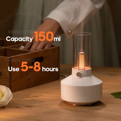 KINSCOTER Mini Aromatherapy Diffuser USB Air Humidifier Essential Oil Night Light Cold Mist Maker Sprayer for Home Bedroom