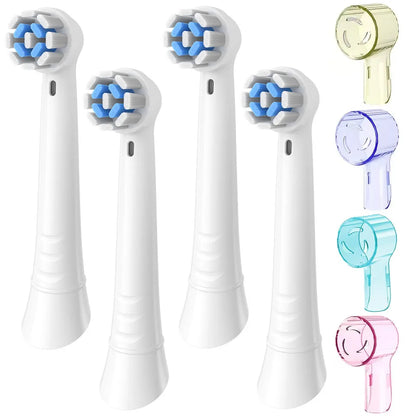 „Oral B iO 10 9 8 7 6 5 4 3 Series“ elektriniam dantų šepetėliui tinkamos keičiamos galvutės, 4 vnt. šepetėlių galvučių pakuotė