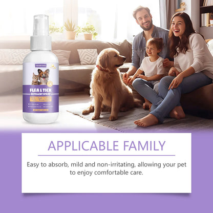 Pet Flea Spray Spray Effectively Removing Fleas Ticks Relieve Skin Itching Natural Ingredients Non Irritating Pet Flea Repellent