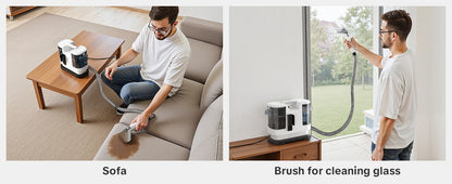 Lubluelu V8 800W Hot Water Carpet Cleaner  60°C Deep Clean Pet Stains 15kPa Strong Suction 5M Long Power Cord 1.75L Tank