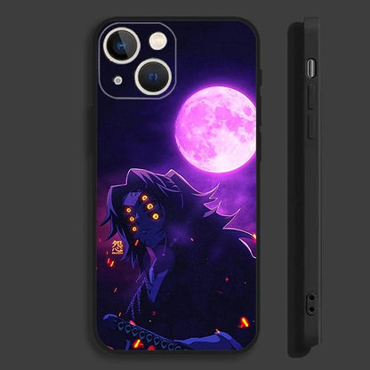 Cool K-Kokushibo Anime Phone Case For iPhone 16,15,14,13,12,11,Pro,Max,Plus,Mini,X,XS,XR,8,7,6,S,SE Soft Black Case