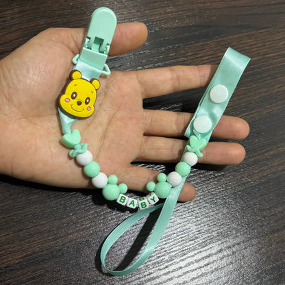 Luxurious zirconium baby nipple & nipple holder with cartoon print for chewing on baby's nipple Suitable for newborns Anti-drop