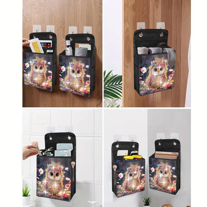 1pc/Set DIY Butterfly Diamond Art Hanging Storage Bags Canvas Crystal Rhinestone Cats Diamond Painting Storage Bags for Hanging