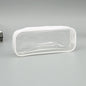 Solid Color Transparent Waterproof Pencil Case – Large Capacity Makeup & School Supply Organizer for Girls and Office Use
