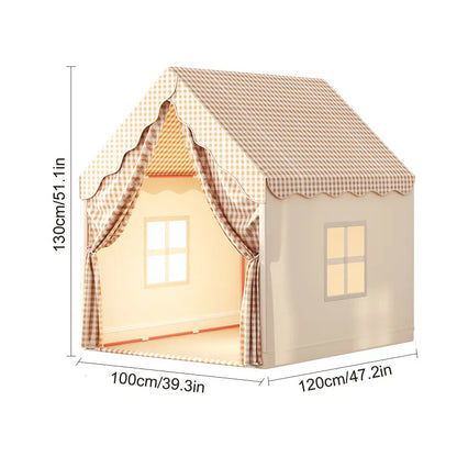 Large Kids Toddler Play Tent Indoor Outdoor - Foldable Pop Up Playhouse with Mesh Windows Safe Non-Toxic for Boys Girls