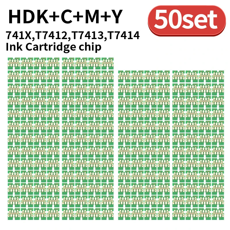 1set~50set T741X-T7414 T7411 T741X Ink Tank Chip For Epson SureColor F6200  F6270 F7270 F9270 F9300 F9330 F9340 F9360 F9370 CHIP