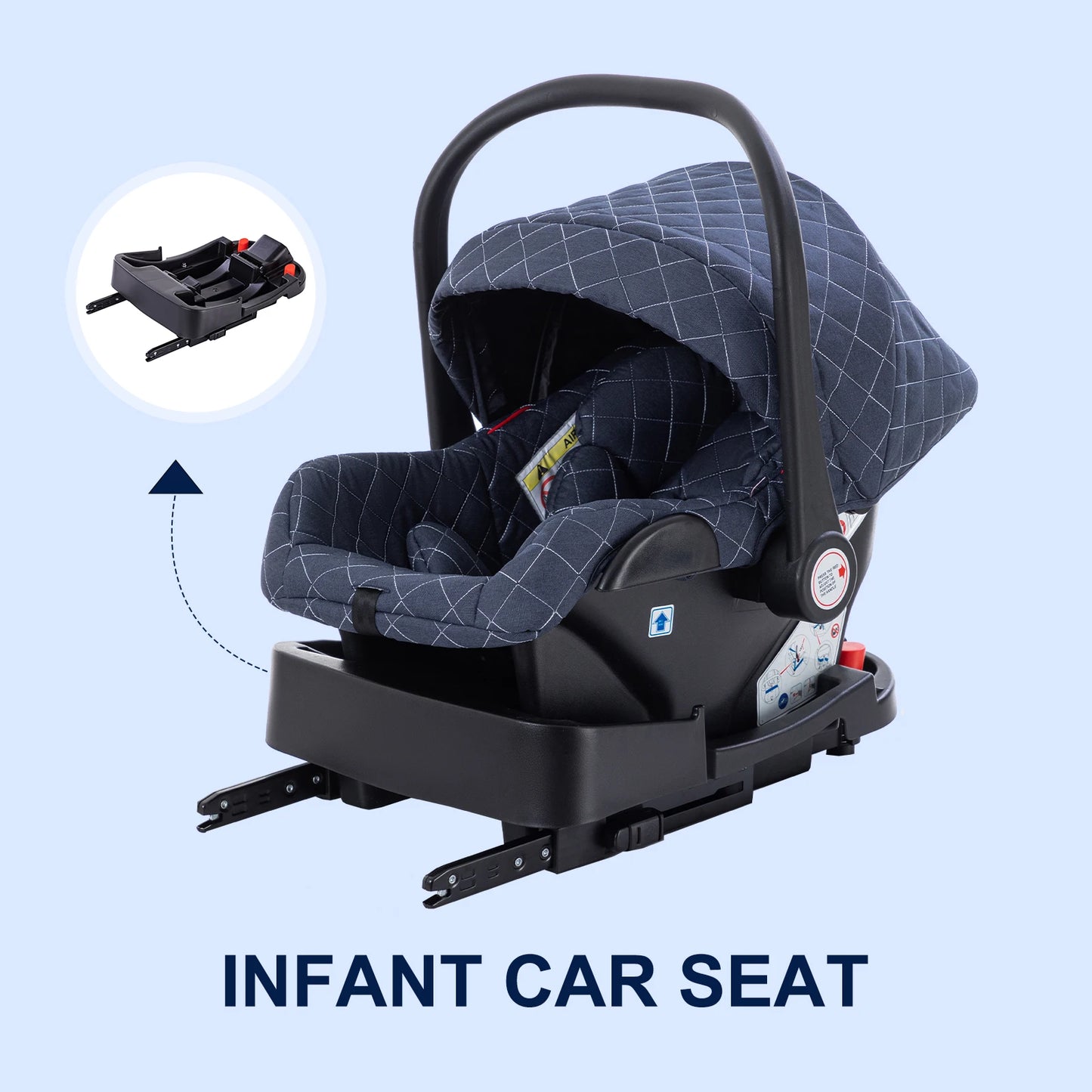 Luxury Baby Stroller 3 in1 Portable Baby Carriage Folding Prams High Landscape Car for Newborn Baby Adjustable Handle travel