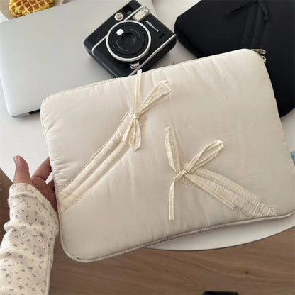 New 11/13/15.6 inch Laptop Sleeve Case Shockproof Bowknot Notebook Cover Ultra Thin Large Capacity Tablet Protective Pouch